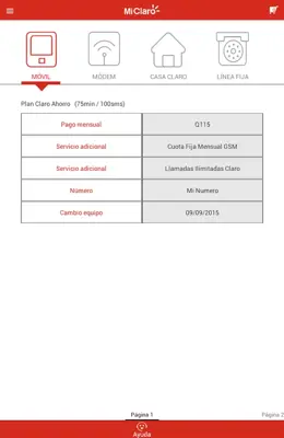 Mi Claro Centroamérica android App screenshot 2